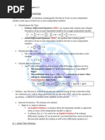 Differential Equations Notes Chapters 1-3