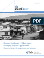 Refugee Livelihoods in Urban Areas: Identifying Program Opportunities Recommendations For Programming and Advocacy