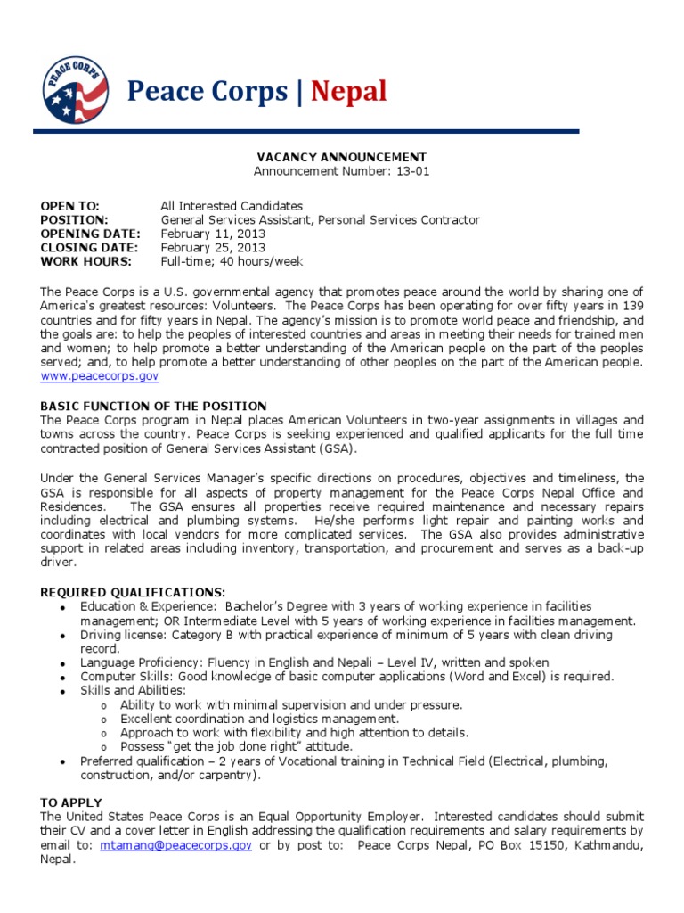 How to strengthen peace corps application image