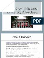 Well-Known Harvard University Attendees