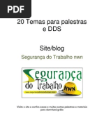 20 TEMAS PARA DDS - SEGURANÇA DO TRABALHO NWN