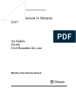 Civil Forfeiture in Ontario Report From Ministry of the Attorney General 2007