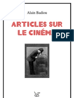 Alain Badiou Articles Sur Le Cinema