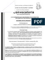 Convocatoria Extraordinaria 2013-2