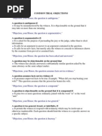Objections Cheat Sheet | PDF