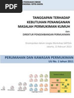 Download Tanggapan terhadap Kebutuhan Penanganan Masalah Permukiman Kumuh by   Pustaka  Perumahan dan Kawasan Permukiman PIV PKP SN125576445 doc pdf