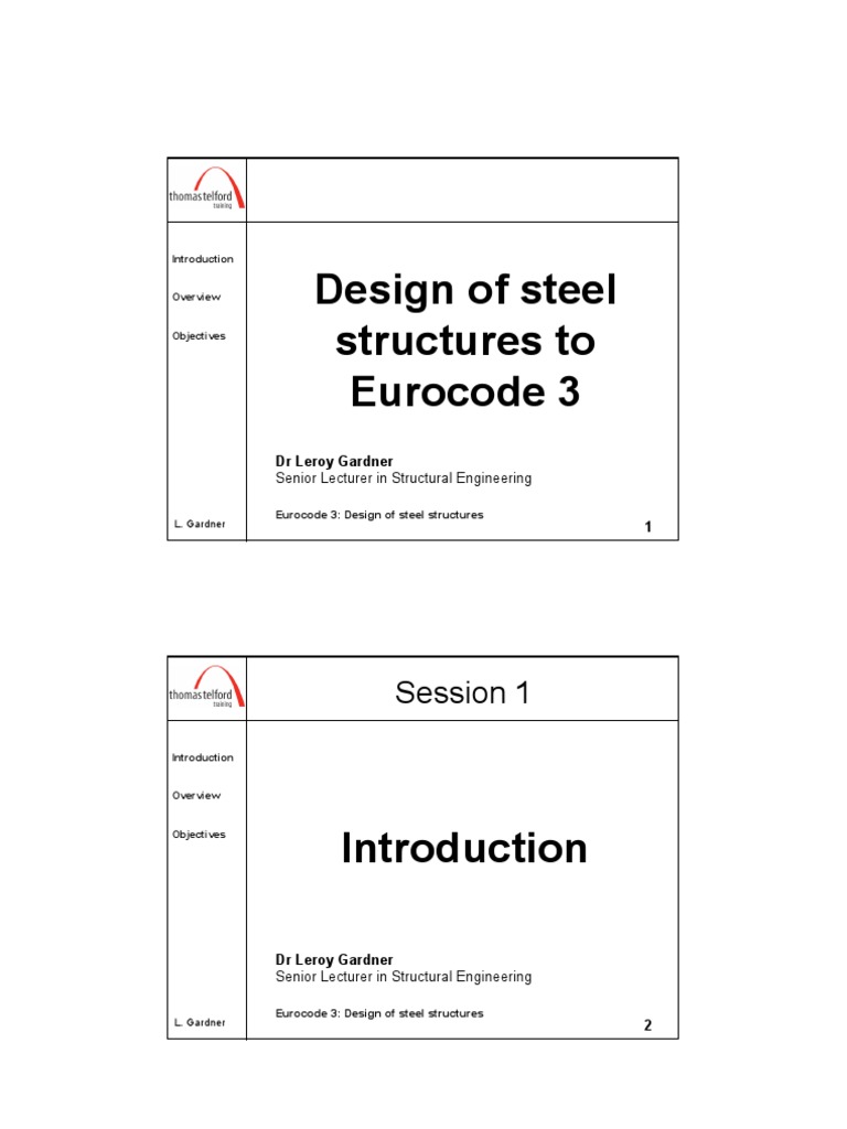 Eurocode 3 Steel Design Course Overview | PDF | Buckling | Screw