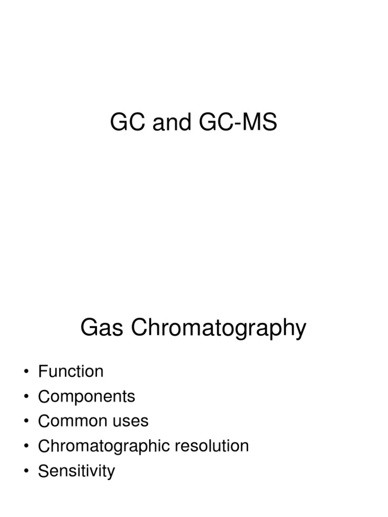 GC and GC-MS | PDF