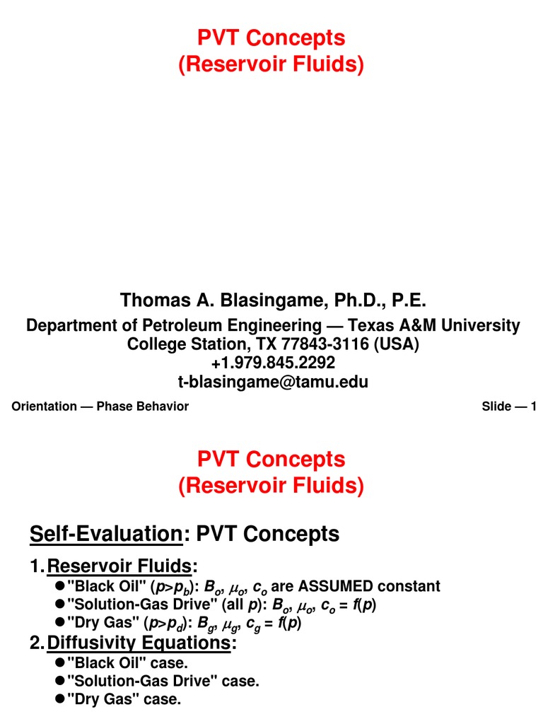 PVT Concepts in Reservoir Fluids | PDF | Petroleum Reservoir | Viscosity