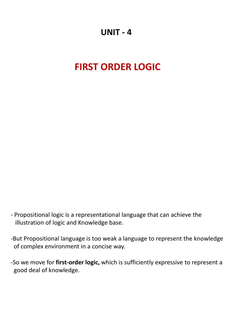 FIRST ORDER LOGIC | Interpretation (Logic) | First Order Logic