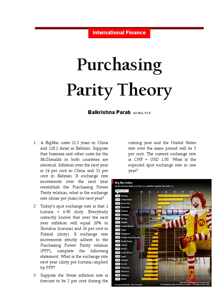 Parab (2010) Purchasing Power Parity Theory Problems PDF | PDF | Purchasing  Power Parity | Exchange Rate