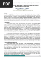 Memory Efficient Bit Split Based Pattern Matching For Network Intrusion Detection System