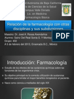 1-Relacion de La Farmacologia Con Otras Disciplinas y Sus Divisiones