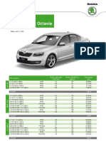 Škoda Octavia - Cenník Február 2013