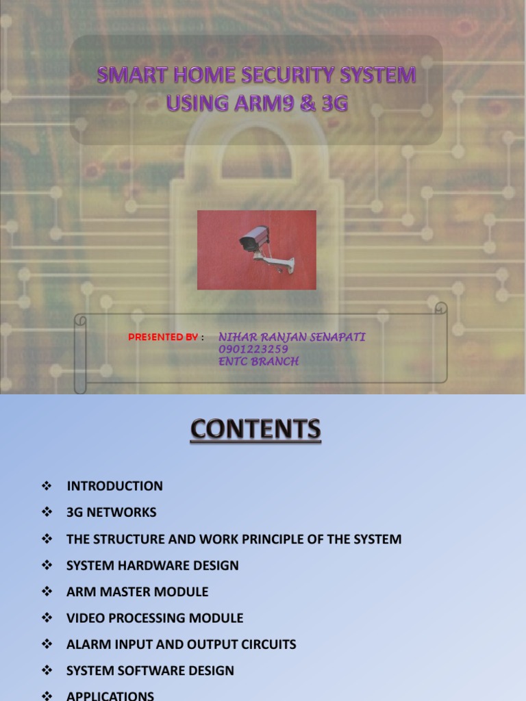 Smart Home Security System Design | PDF | Embedded System | Security Alarm