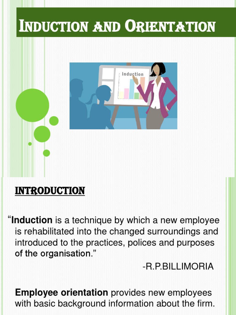 Induction and Orientation