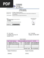 Contoh Faktur Penjualan Dan Kwitansi Pembayaran