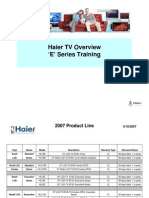 HAIER TV Overview E Series Training Manual