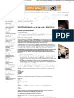 Identificadores - Curso de Diseño de Algoritmos de Carlos Pes PDF