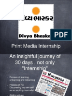 Divya Bhaskar Internship