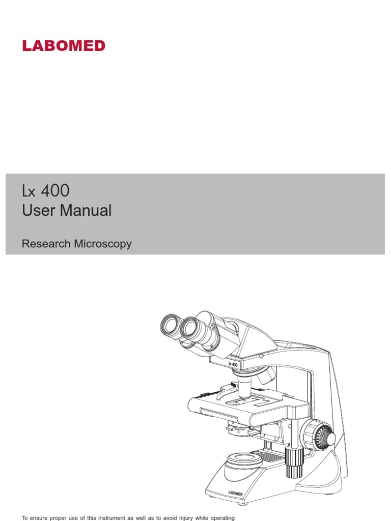 Lx400 Manual | PDF | Ac Power Plugs And Sockets | Microscopy