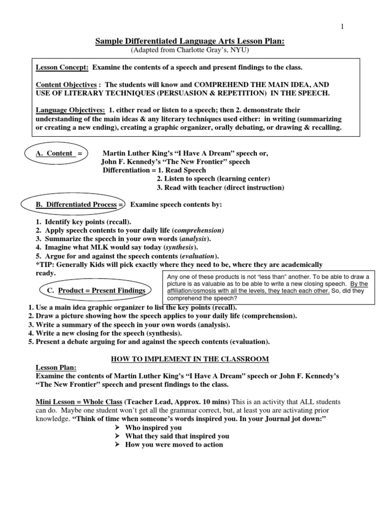 worksheet I Have A Dream Speech Worksheet lesson plan reading comprehension plan