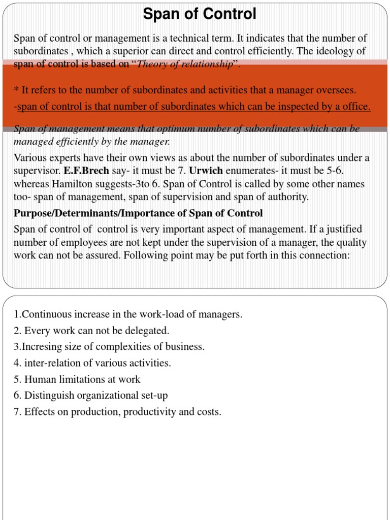 Span of Control | Hierarchy | Psychological Concepts