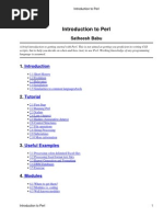 Introduction To Perl: Satheesh Babu