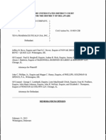 Bristol-Myers Squibb Company v. Teva Pharmaceuticals USA, Inc., C.A. No. 10-805-CJB (D. Del. Feb. 11, 2013) .