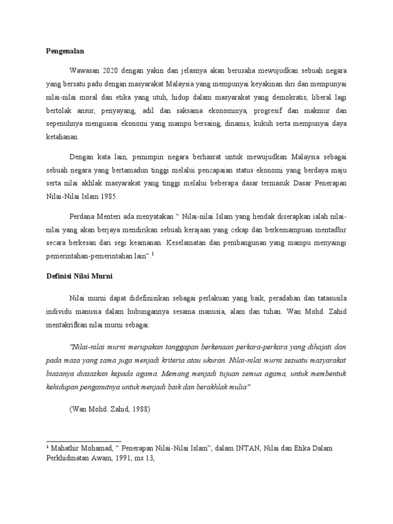 Nilai Nilai Murni Pdf