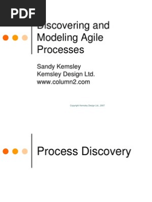 Discovering and Modeling Agile Processes