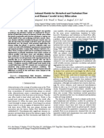 Advanced Computational Models For Disturbed and Turbulent Flow in Stenosed Human Carotid Artery Bifurcation