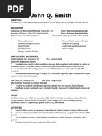 Engineering Student Resume Example 