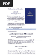 Anthroposophical Movement: Mathematics and Occultism