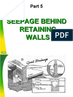 Seepage Behind Retaining Walls