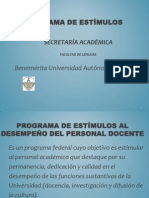 Programa Estimulos ESDEPED 2013