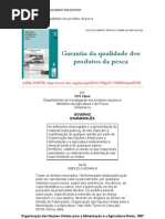 Garantia Da Qualidade Dos Produtos Da Pesca