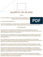 Decreto 193 de 2006