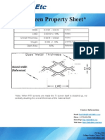 Ti Screen Property Sheet : Commercial Fuel Cell Components