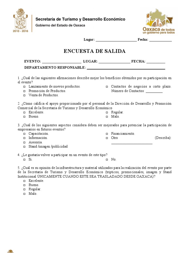 Encuesta de Salida PDF