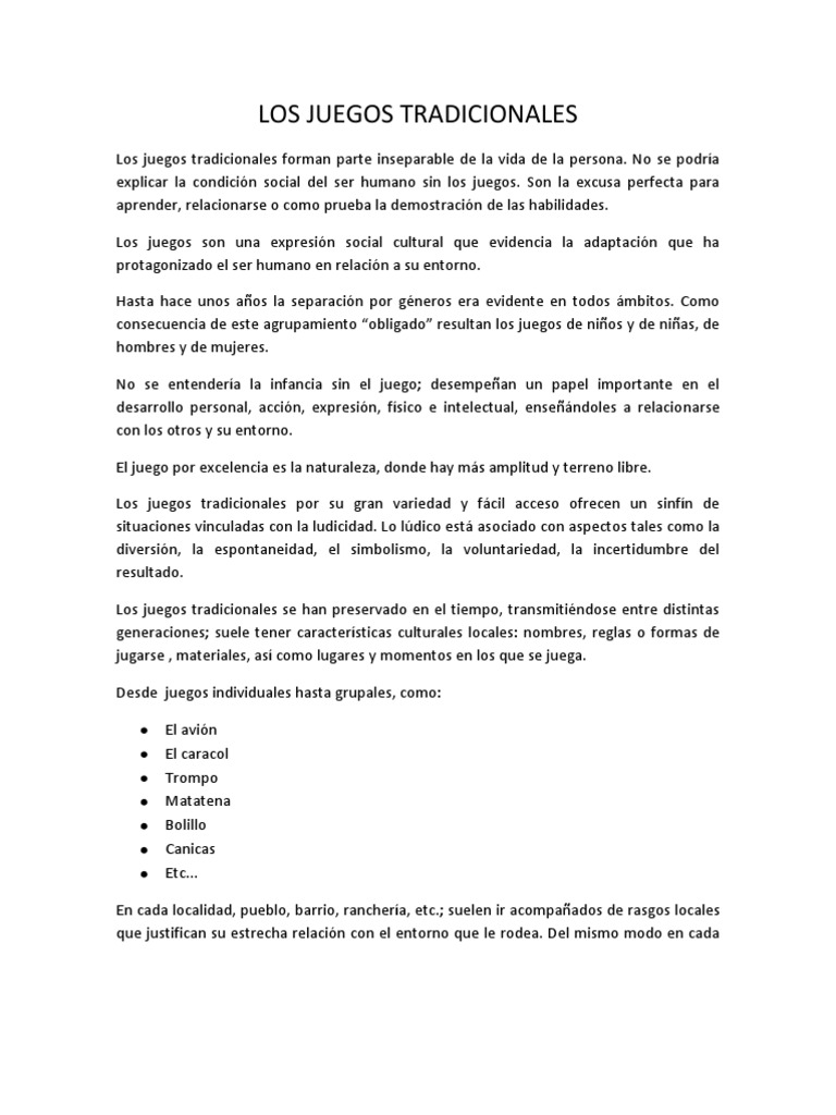 Juegos Tradicionales