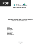 Qualidade de Vida No Trabalho