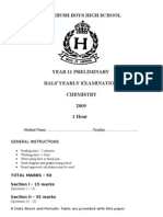 2009 Chemistry Half Yearly