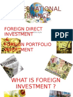 International Finance: Foreign Direct Investment & Foreign Portfolio Investment