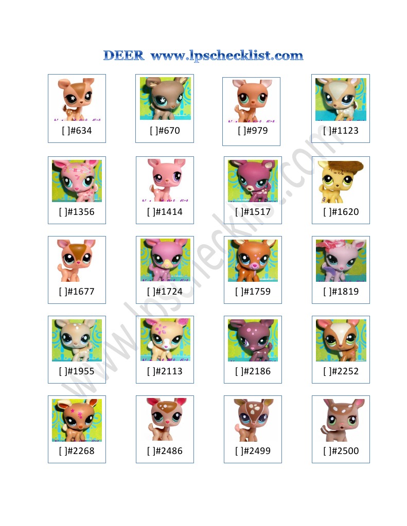 Littlest Pet Shop Checklist 1356 | PDF