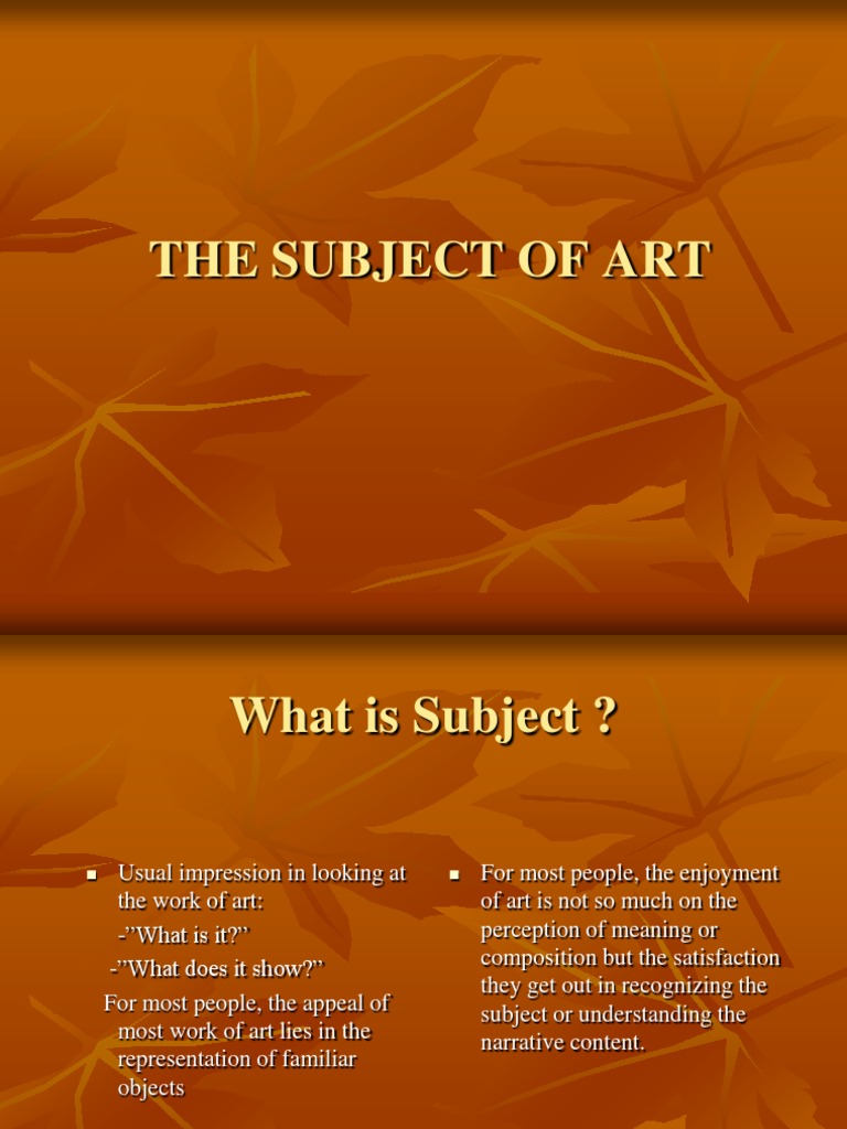 Understanding Subjects in Art | PDF | Abstract Art | Paintings
