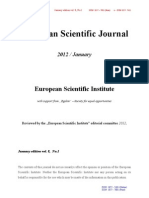 European Scientific Journal - Jan2012 - Vol8 - n1