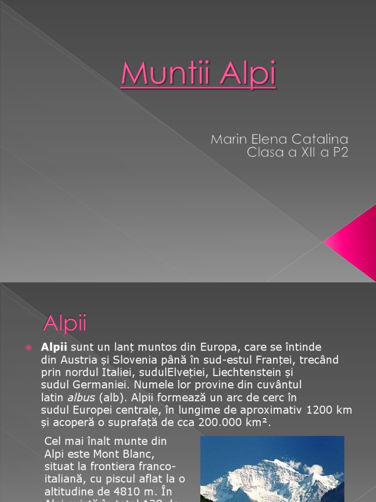 referat muntii alpi