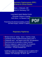 Recurrent Respiratory Papillomatosis (RRP) : Basic Science To Clinical Studies