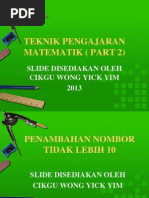 Download Slide Teknik Pengajaran Matematik tahap 1 -Part 2 by Bengkel Pengajaran Maths Cikguwong SN125762292 doc pdf